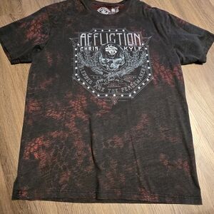 Affliction Men’s Black & Red Graphic Tee 2XL